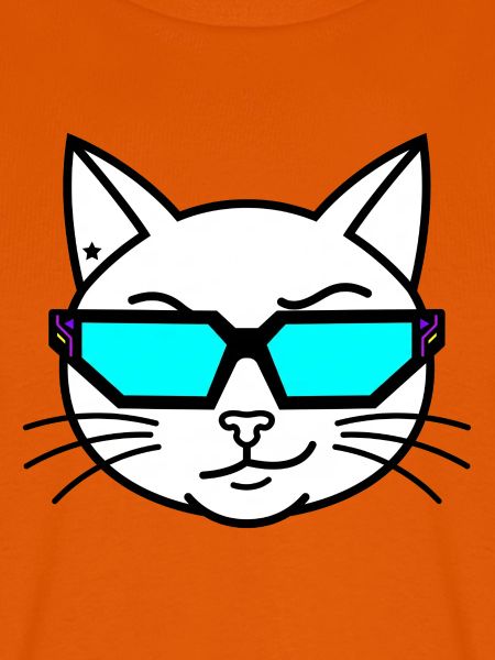 Katzenkopf Neonbrille
