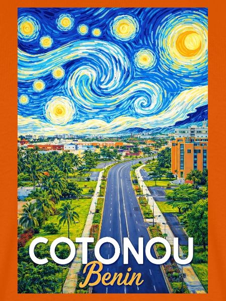 Cotonou Straße Sternenhimmel