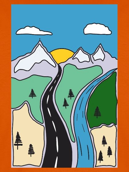 Gebirgsfluss Landschaft