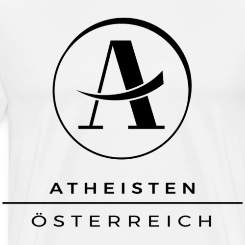 Atheisten Logo Schwarz - Männer Premium T-Shirt