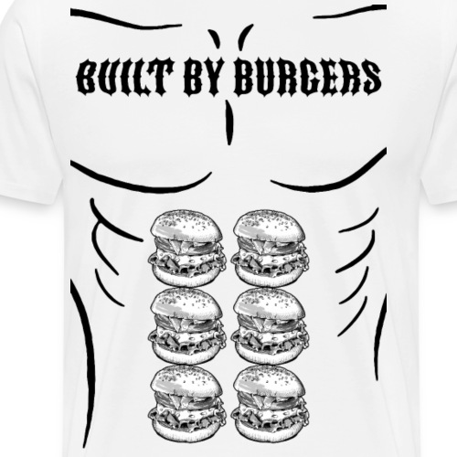 Built By Burgers Black - Premium-T-shirt herr