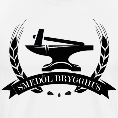 Smedöl Brygghus Logga Svart - Premium-T-shirt herr