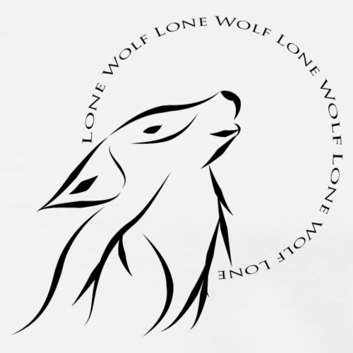 Lone wolf black - Men's Premium T-Shirt