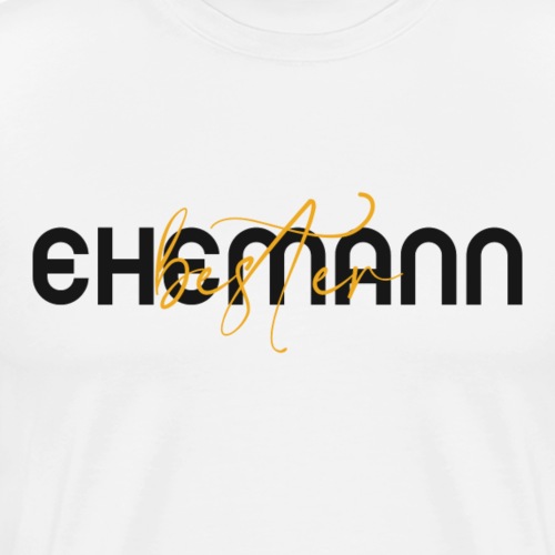 Bester Ehemann - Spruch in Schwarz/Gelb - Männer Premium T-Shirt
