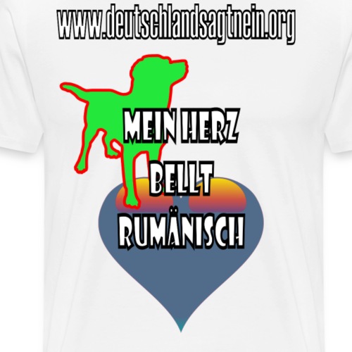 Herz bellt rumänisch - Männer Premium T-Shirt