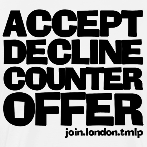 accept decline counteroffer black text - Men's Premium T-Shirt