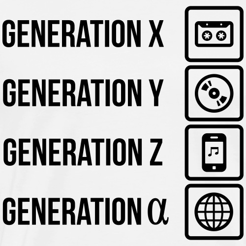 Generationen Kassette MP3 Player Web - Männer Premium T-Shirt