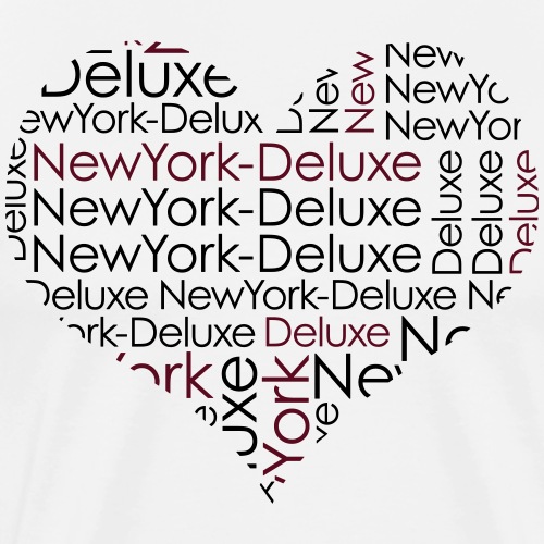 New York Deluxe Herz Motiv - Männer Premium T-Shirt