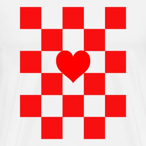 Kroatien Flagge Herz Hrvatska 2021 - Männer Premium T-Shirt