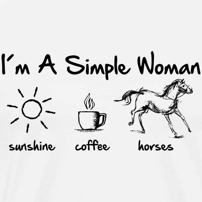 Vorschau: simple woman horse - Männer Premium T-Shirt