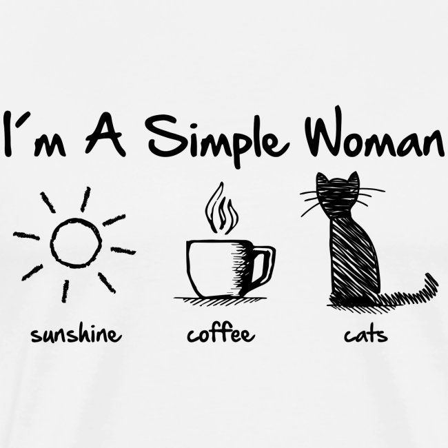 Vorschau: simple woman cats - Männer Premium T-Shirt