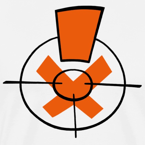 derOriginale.at Logo Visier orange - Männer Premium T-Shirt