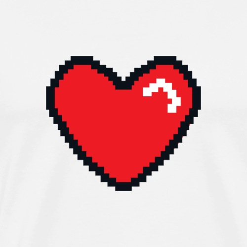 Gamer Heart Herz | Tee with a Cause - Männer Premium T-Shirt