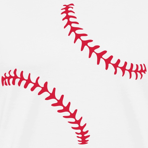 Realistic Baseball Seams - Koszulka męska Premium