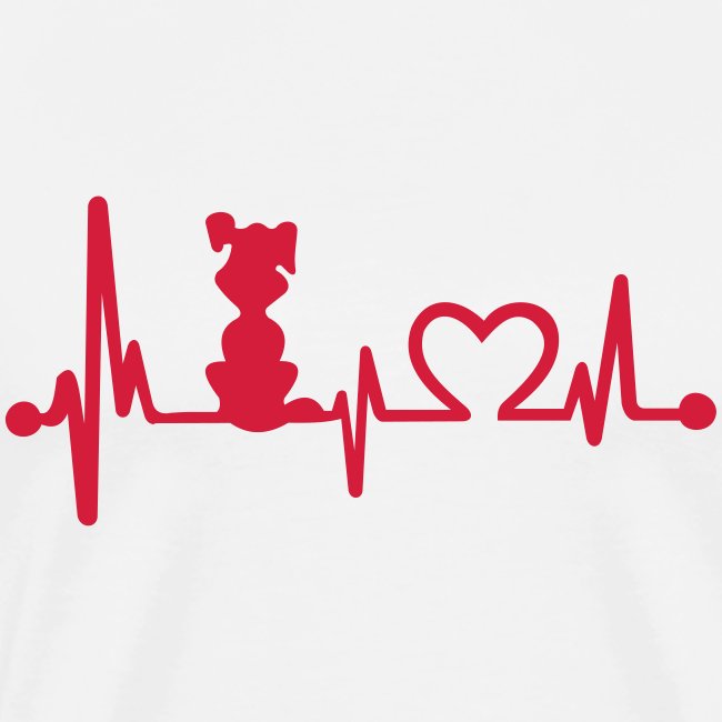 dog heart beat - Männer Premium T-Shirt