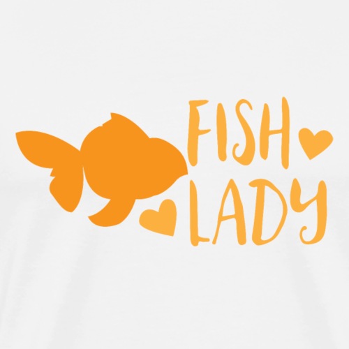 GOLD goldfish fish lady - Men's Premium T-Shirt