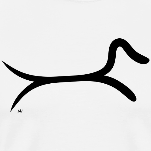 Minimalistinen mäyräkoira - Miesten premium t-paita