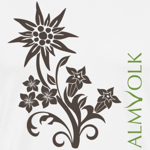 ALMVOLK Alpenblumen - Männer Premium T-Shirt