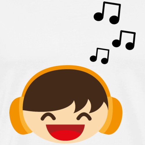 Musik, Gesicht, Lachen - Männer Premium T-Shirt