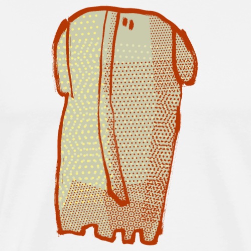 Bolletjes Olifant / Dotty Elephant - Mannen Premium T-shirt