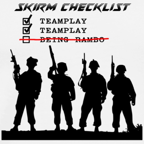 Skirm Checklist - Mannen Premium T-shirt