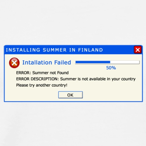Summer Error Message - Miesten premium t-paita