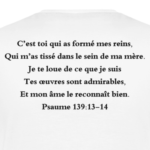 Psaume 139:13-14 - T-shirt Premium Homme