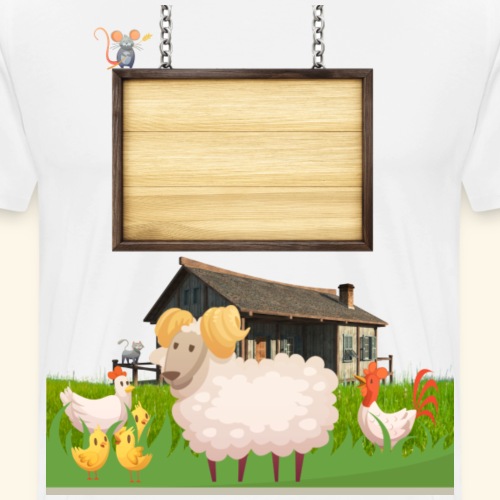 Animal Farm with Signboard - Men's Premium T-Shirt