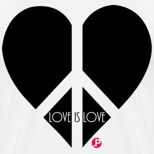 LOVE IS LOVE PEACE HEART - Männer Premium T-Shirt
