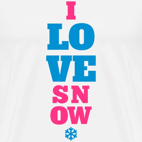 I love snow, schnee, ski - Männer Premium T-Shirt