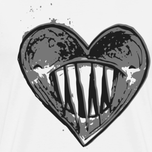 Corazón Negro - Camiseta premium hombre