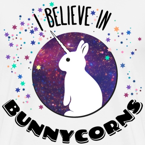 I believe in bunnycorns Einhorn Hasen Kaninchen - Männer Premium T-Shirt