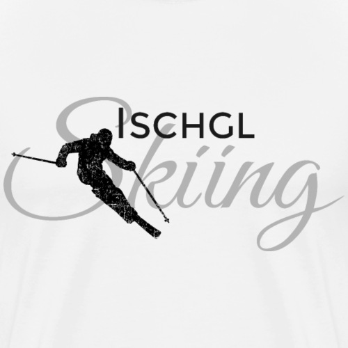 Ischgl Skiing (Schwarz/Grau) Ski Skifahrer - Männer Premium T-Shirt