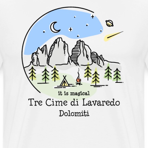 Tre Cime di Lavaredo Drei Zinnen Wandern Dolomiten - Männer Premium T-Shirt