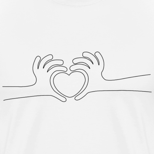Hand aufs Herz - Männer Premium T-Shirt