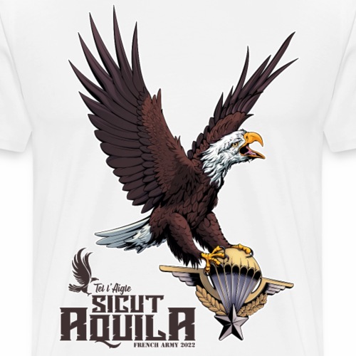 T-shirt armée de l'air Sicut Aquila - T-shirt Premium Homme