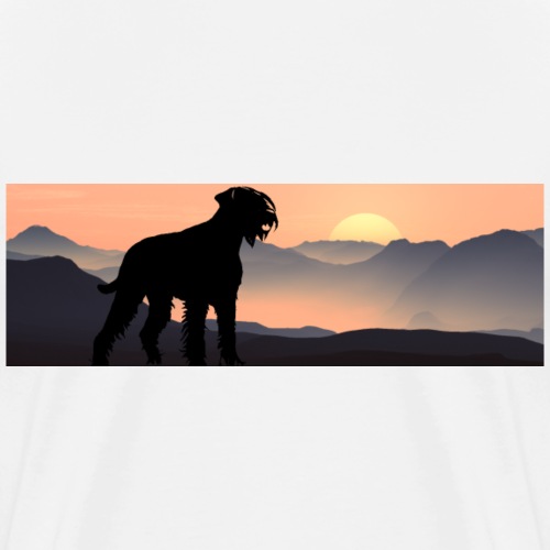 Riesenschnauzer Retro Sunset Design Geschenk - Männer Premium T-Shirt