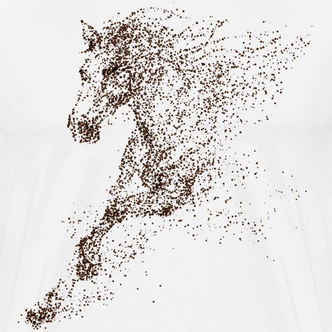 Vorschau: Pixel Horse brown - Männer Premium T-Shirt