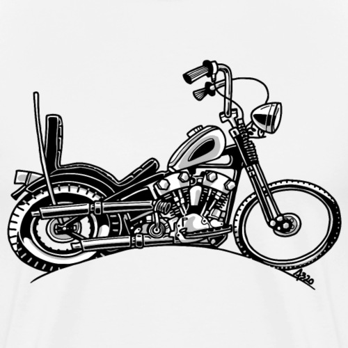 0906 chopper knucklehead - Mannen Premium T-shirt
