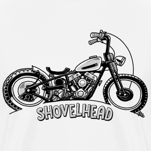 0917 chopper shovelhead - Mannen Premium T-shirt
