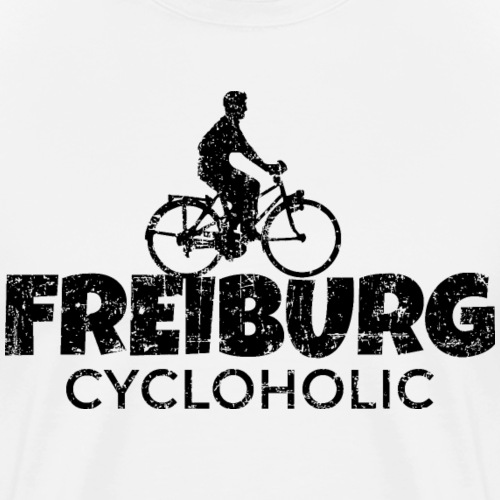 Freiburg Cycloholic (Vintage/Schwarz) Fahrrad - Männer Premium T-Shirt