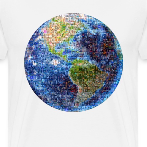 Vegane Erdlinge Gruppenshirt mit Erdkugel, Planet - Männer Premium T-Shirt