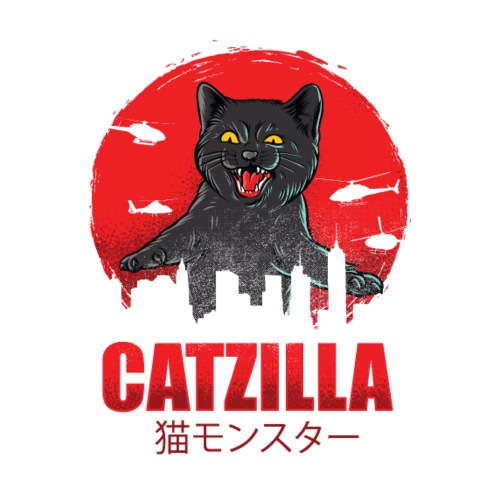 Catzilla Katzen Horror B-Movie Parodie - Männer Premium T-Shirt