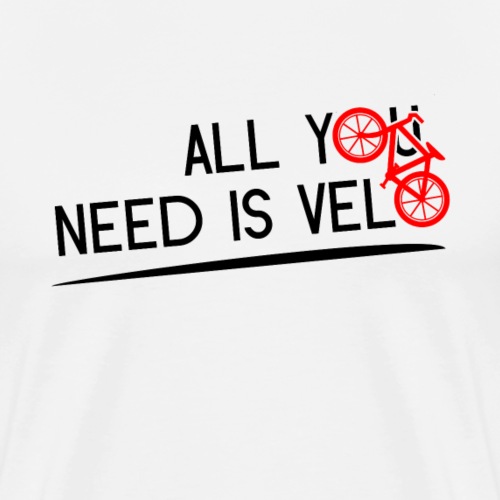 ALL YOU NEED IS VELO ! (noir) - T-shirt Premium Homme