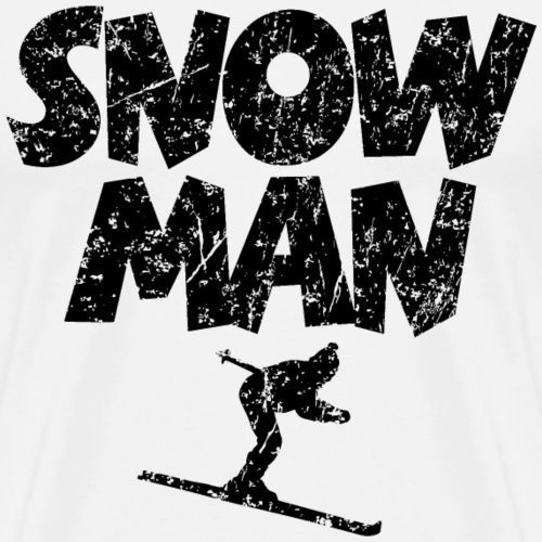 Snowman Ski Skiing Skifahrer - Männer Premium T-Shirt