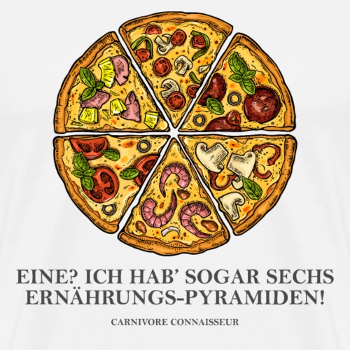 Ernährungspyramide aus Pizza - Männer Premium T-Shirt