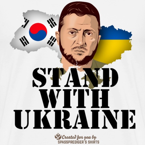 Südkorea Stand with Ukraine - Männer Premium T-Shirt