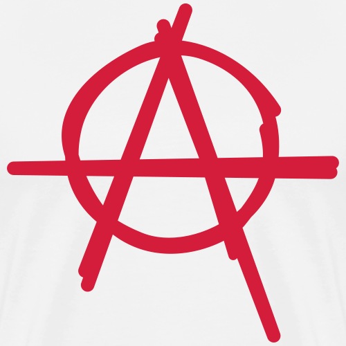 Anarchie Symbol Anarchy Zeichen Punk Logo A Icon - Männer Premium T-Shirt