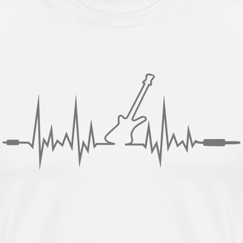 Wave Gitarre mit Klinkenstecker-Enden - Männer Premium T-Shirt