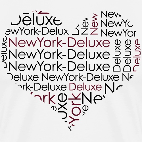 New York Deluxe Herz Motiv - Männer Premium T-Shirt